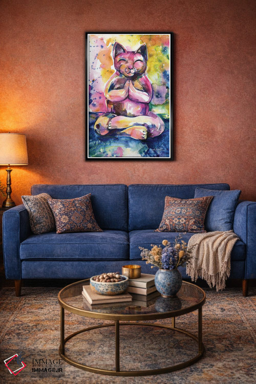 تابلو دکوراتیو گربه بودا یازدهم اثر کتی مورتون استنیون - D5B