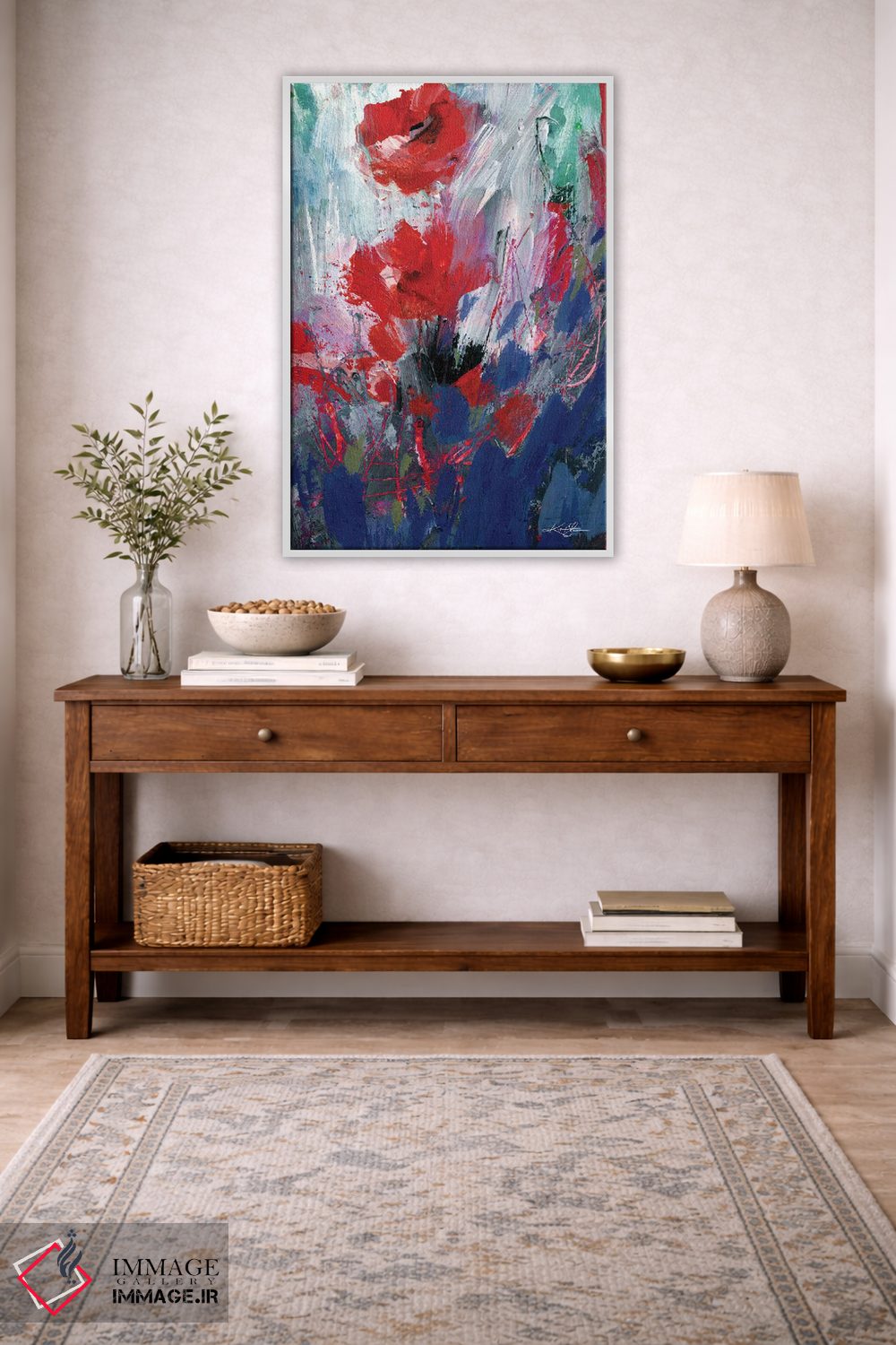 تابلو انتزاعی گل های انتزاعی LXIX اثر کتی مورتون استنیون - D3W