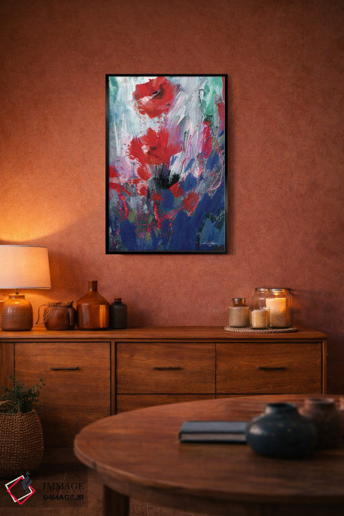 تابلو انتزاعی گل های انتزاعی LXIX اثر کتی مورتون استنیون - D4B
