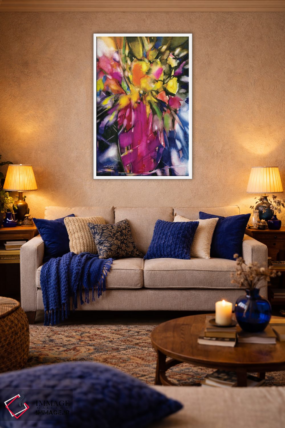 تابلو دکوراتیو شکوفه های لطیف اثر کتی مورتون استنیون - D2W