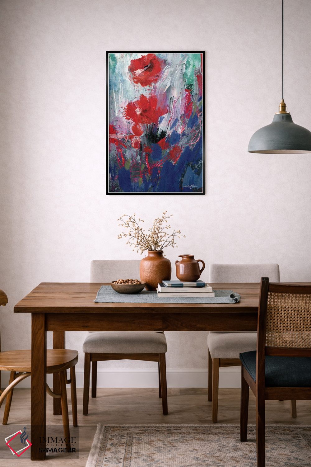 تابلو انتزاعی گل های انتزاعی LXIX اثر کتی مورتون استنیون - D6B