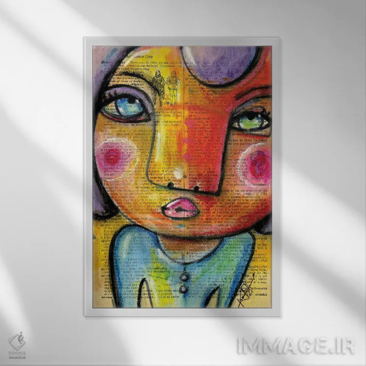 تابلو دکوراتیو احساس زیبایی شماره ۱ اثر کتی مورتون استنیون - نمای قابدار سفید