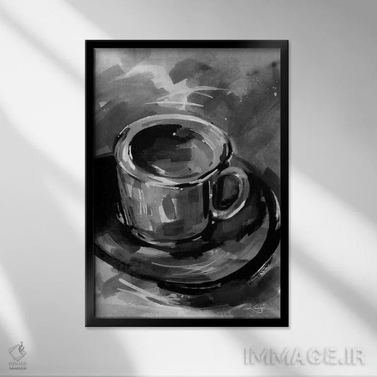 تابلو دکوراتیو رویای قهوه ای I-II اثر کتی مورتون استنیون - نمای قابدار مشکی