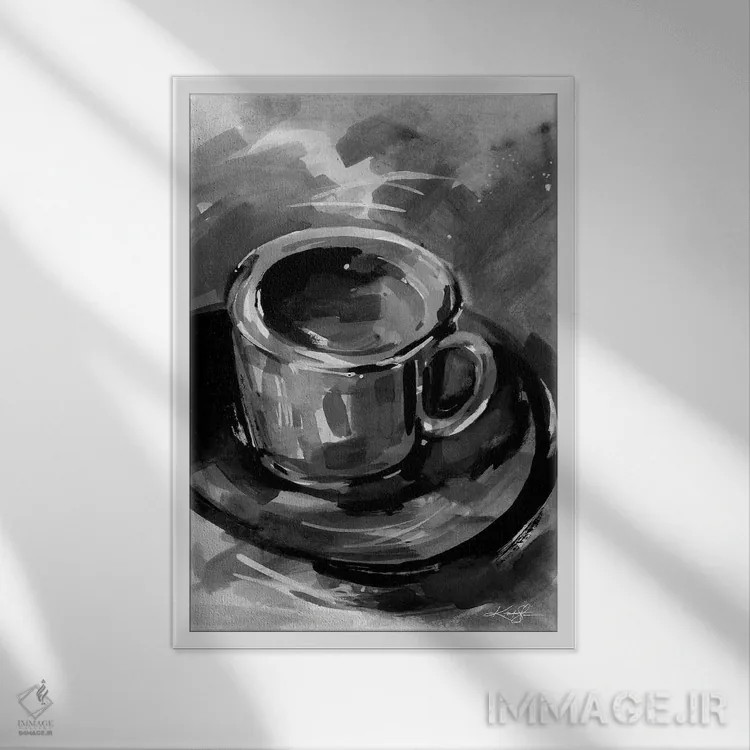 تابلو دکوراتیو رویای قهوه ای I-II اثر کتی مورتون استنیون - نمای قابدار سفید
