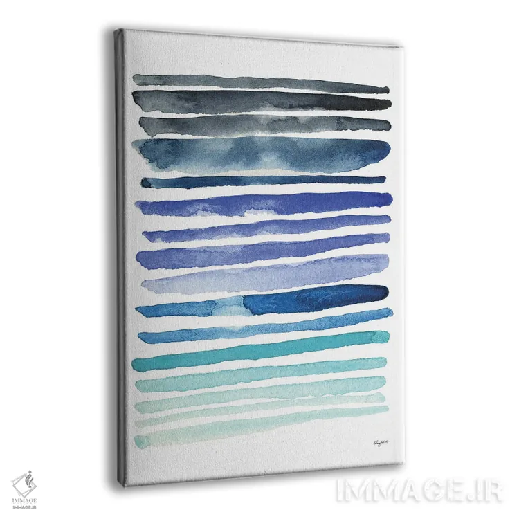 تابلو مینیمال انتزاعی آبی دوم اثر کلسی مک نت - نمای پرسپکتیو محصول