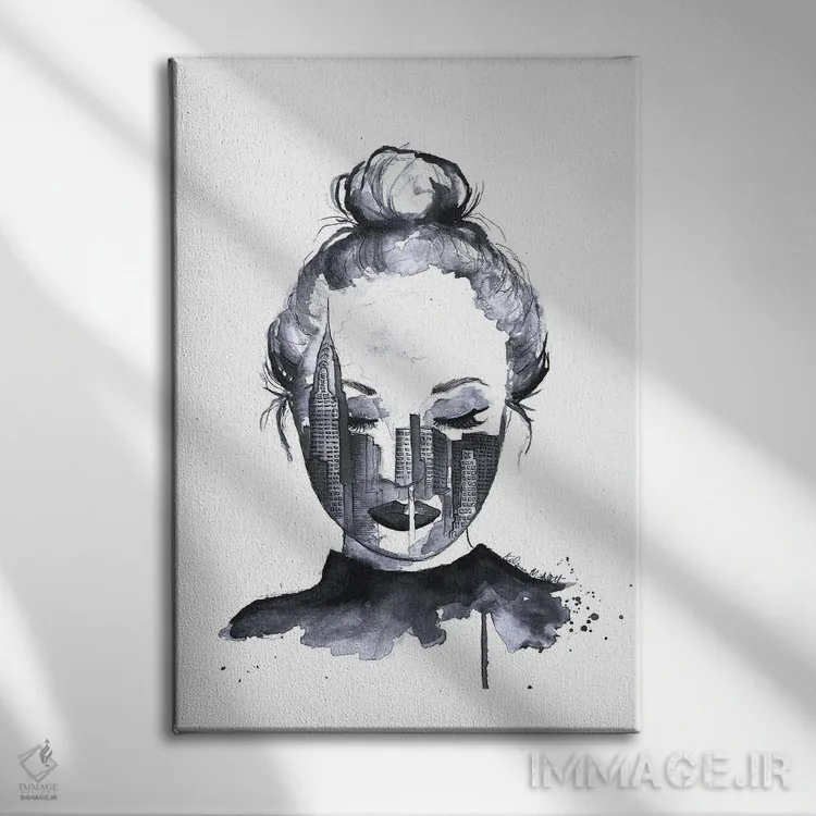 تابلو مدرن حال و هوای نیویورک اثر کلسی مک نت - نمای روبهرو روی دیوار