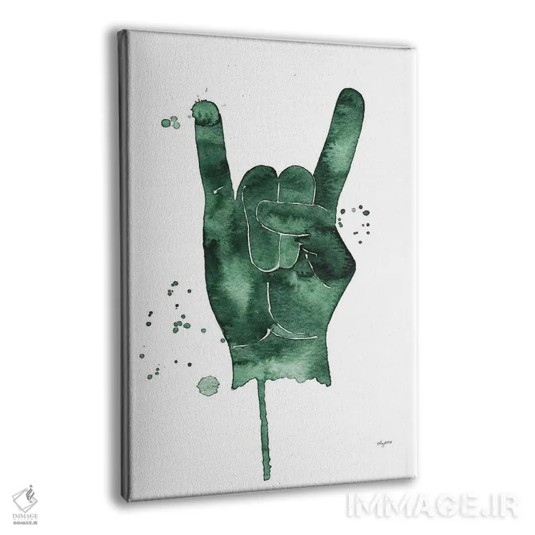 تابلو دکوراتیو علامت راک اثر کلسی مک نت - نمای پرسپکتیو محصول