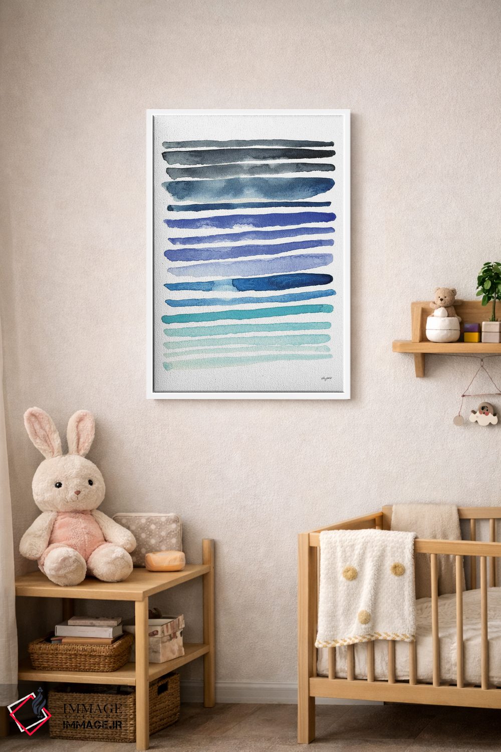 تابلو مینیمال انتزاعی آبی دوم اثر کلسی مک نت - D2W