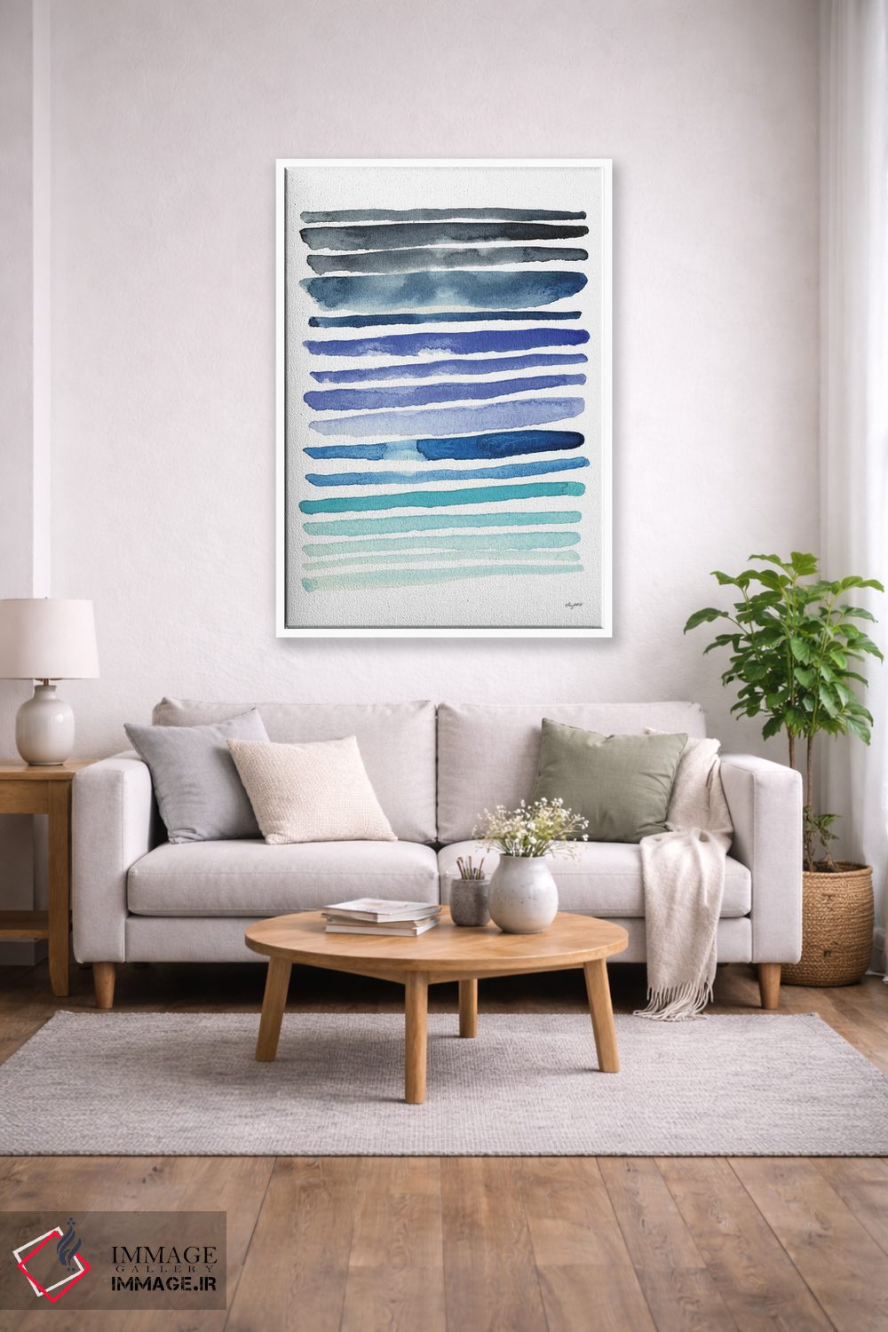 تابلو مینیمال انتزاعی آبی دوم اثر کلسی مک نت - D1W