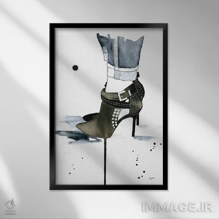 تابلو دکوراتیو میخ کوب شده اثر کلسی مک نت - نمای قابدار مشکی