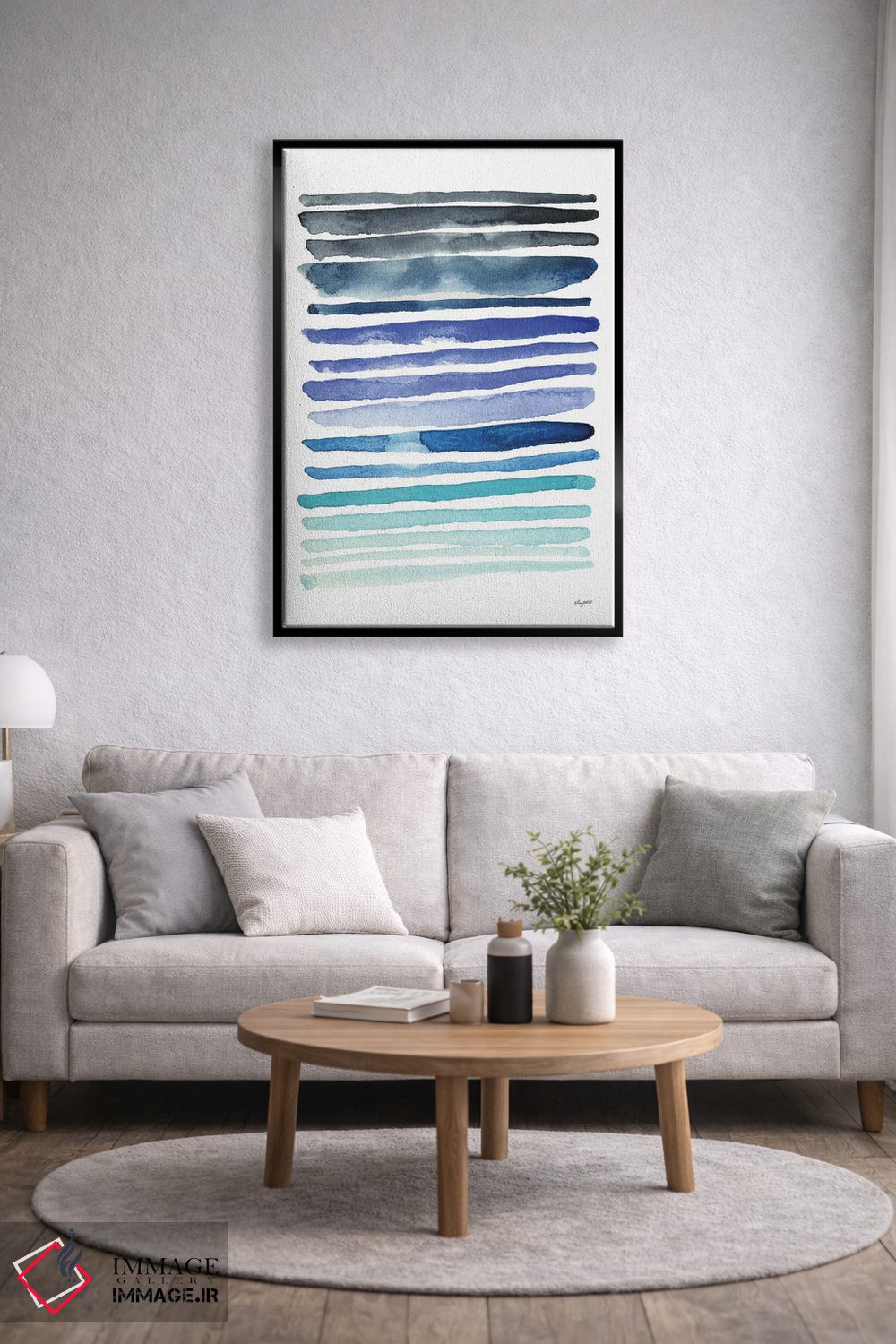 تابلو مینیمال انتزاعی آبی دوم اثر کلسی مک نت - D3B