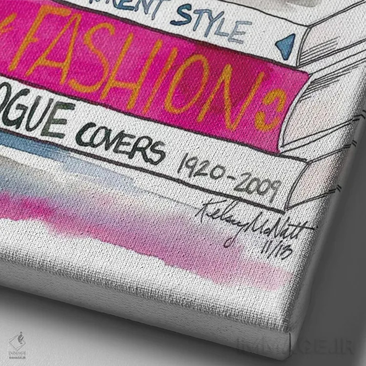 تابلو دکوراتیو پاشنه پلنگی اثر کلسی مک نت - نمای نزدیک بافت بوم