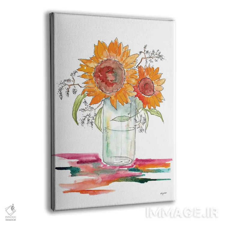 تابلو دکوراتیو گل آفتابگردان اثر کلسی مک نت - نمای پرسپکتیو محصول