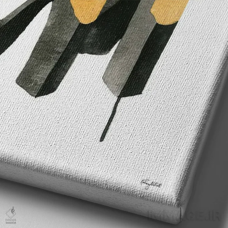 تابلو دکوراتیو پاشنه صفحه دار اثر کلسی مک نت - نمای نزدیک بافت بوم