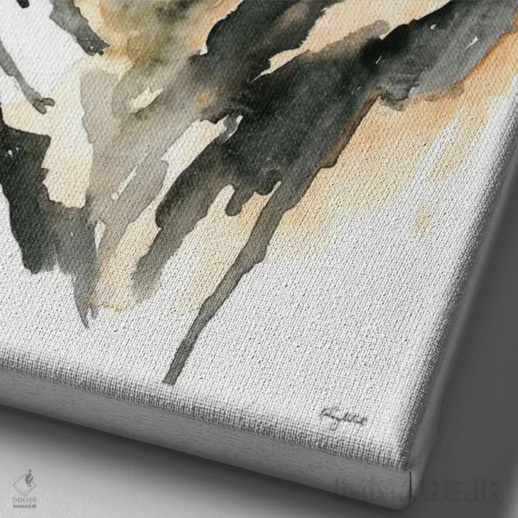 تابلو دکوراتیو ببر اثر کلسی مک نت - نمای نزدیک بافت بوم