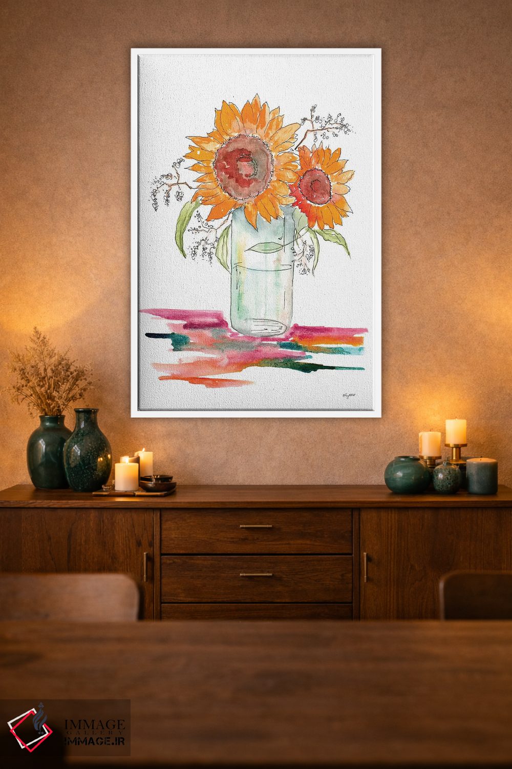 تابلو دکوراتیو گل آفتابگردان اثر کلسی مک نت - D2W