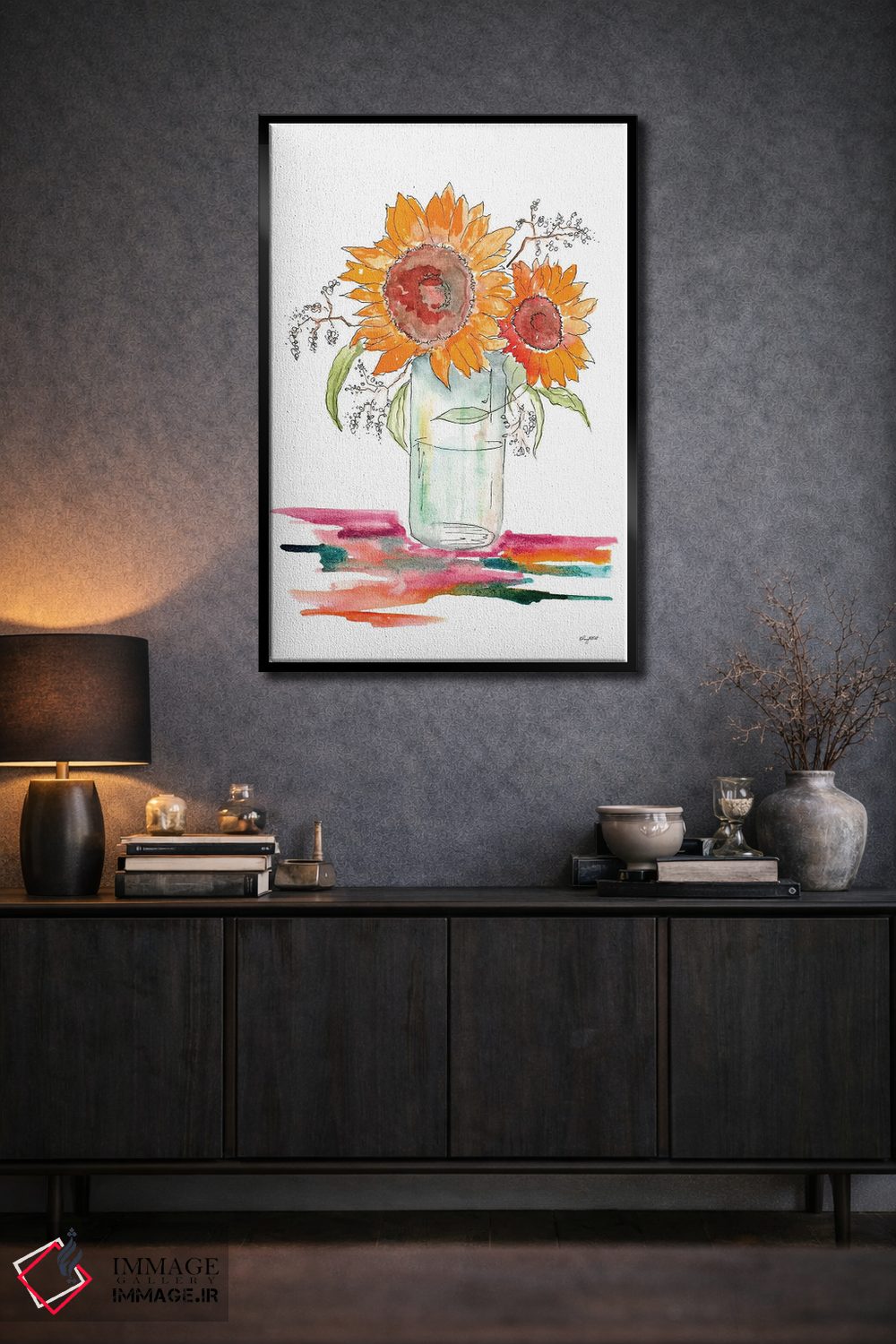 تابلو دکوراتیو گل آفتابگردان اثر کلسی مک نت - D3B