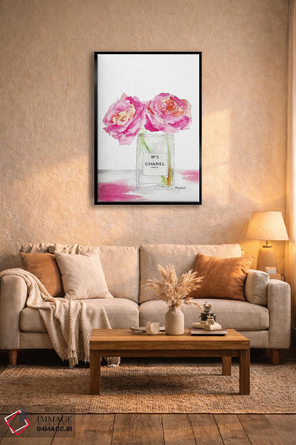 تابلو دکوراتیو گل های صدتومانی و عطر اثر کلسی مک نت - D4B