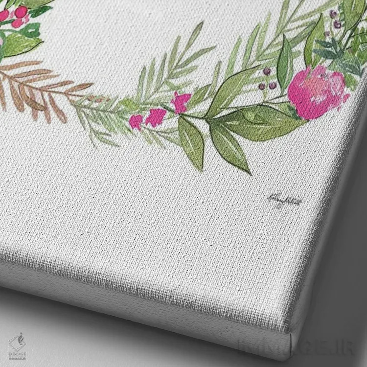 تابلو دکوراتیو حرف B گیاهی اثر کلسی مک نت - نمای نزدیک بافت بوم