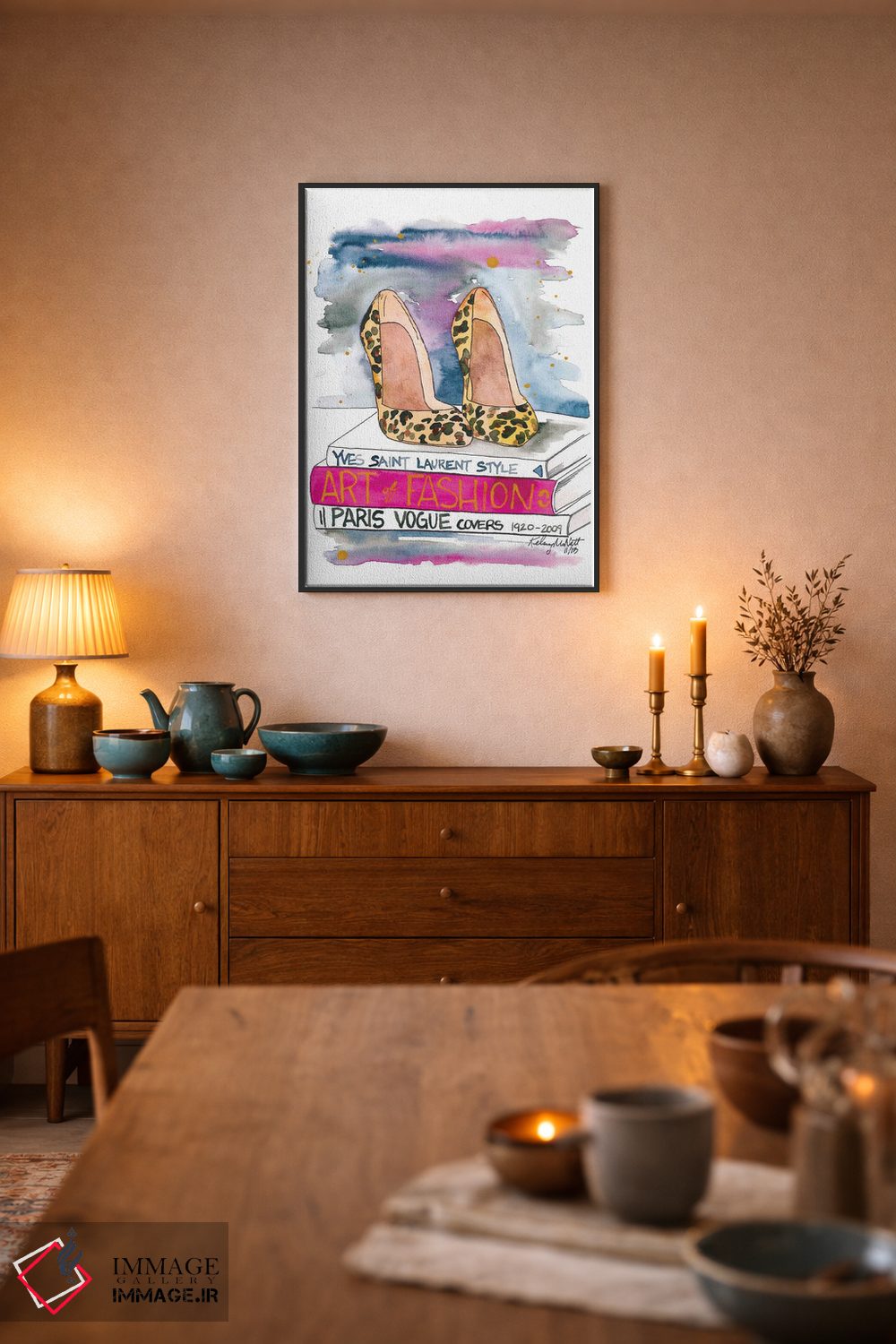 تابلو دکوراتیو پاشنه پلنگی اثر کلسی مک نت - D6B