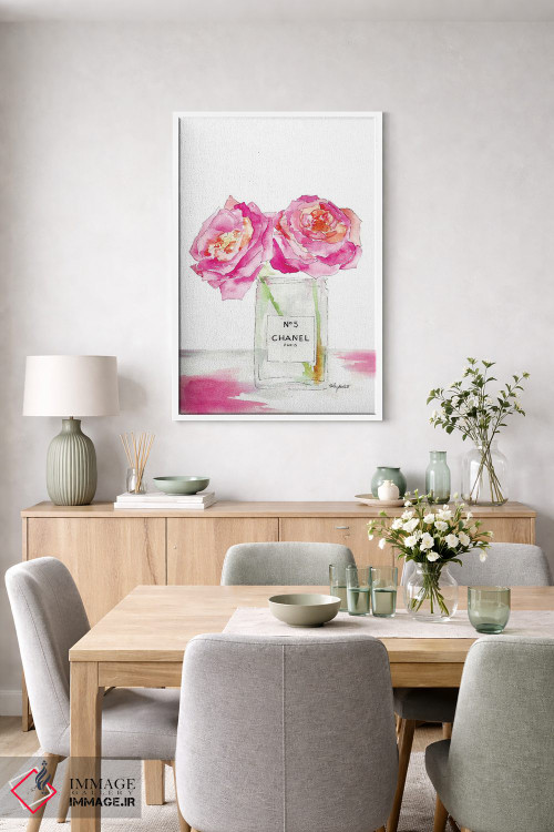تابلو دکوراتیو گل های صدتومانی و عطر اثر کلسی مک نت - D6W