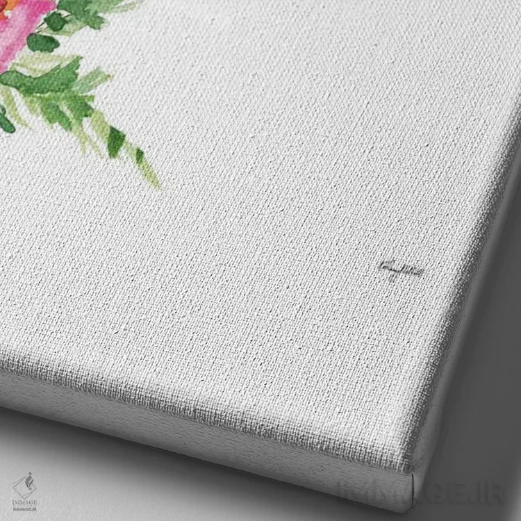 تابلو دکوراتیو حرف F گیاهی اثر کلسی مک نت - نمای نزدیک بافت بوم