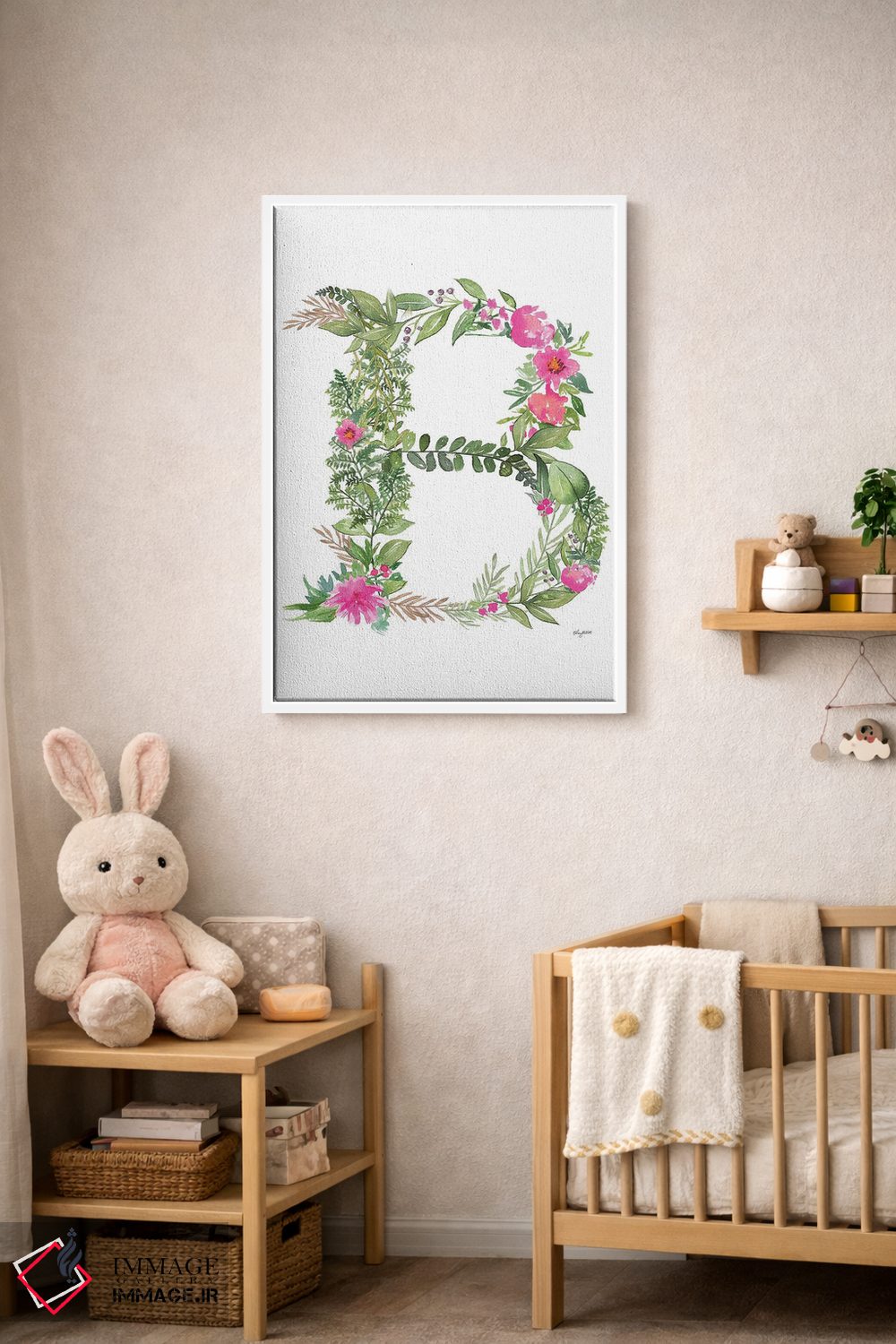 تابلو دکوراتیو حرف B گیاهی اثر کلسی مک نت - D3W