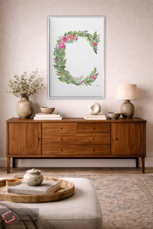 تابلو دکوراتیو حرف C گیاهی اثر کلسی مک نت - D4W