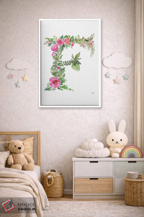 تابلو دکوراتیو حرف F گیاهی اثر کلسی مک نت - D4W