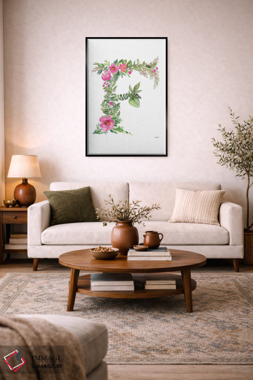 تابلو دکوراتیو حرف F گیاهی اثر کلسی مک نت - D6B