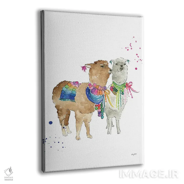 تابلو دکوراتیو لامای نمایشی اثر کلسی مک نت - نمای پرسپکتیو محصول