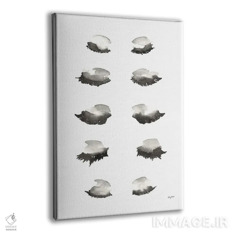 تابلو مینیمال ضربه زدن مژه اثر کلسی مک نت - نمای پرسپکتیو محصول