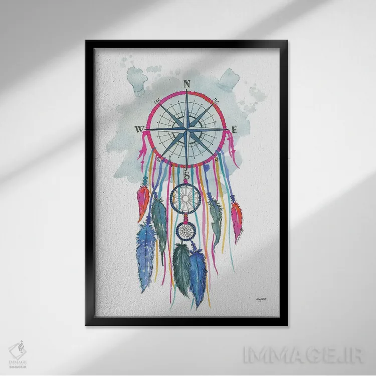 تابلو دکوراتیو دست ساز رویاگیر IX اثر کلسی مک نت - نمای قابدار مشکی