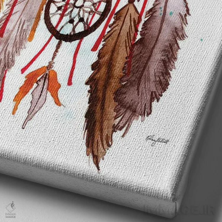 تابلو دکوراتیو دست ساز رویاگیر II اثر کلسی مک نت - نمای نزدیک بافت بوم