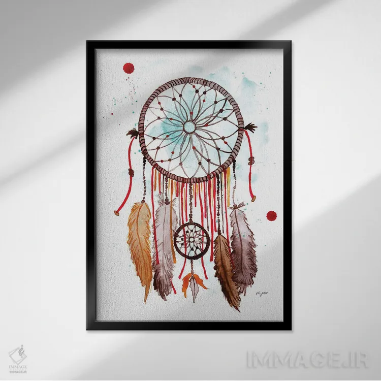 تابلو دکوراتیو دست ساز رویاگیر II اثر کلسی مک نت - نمای قابدار مشکی