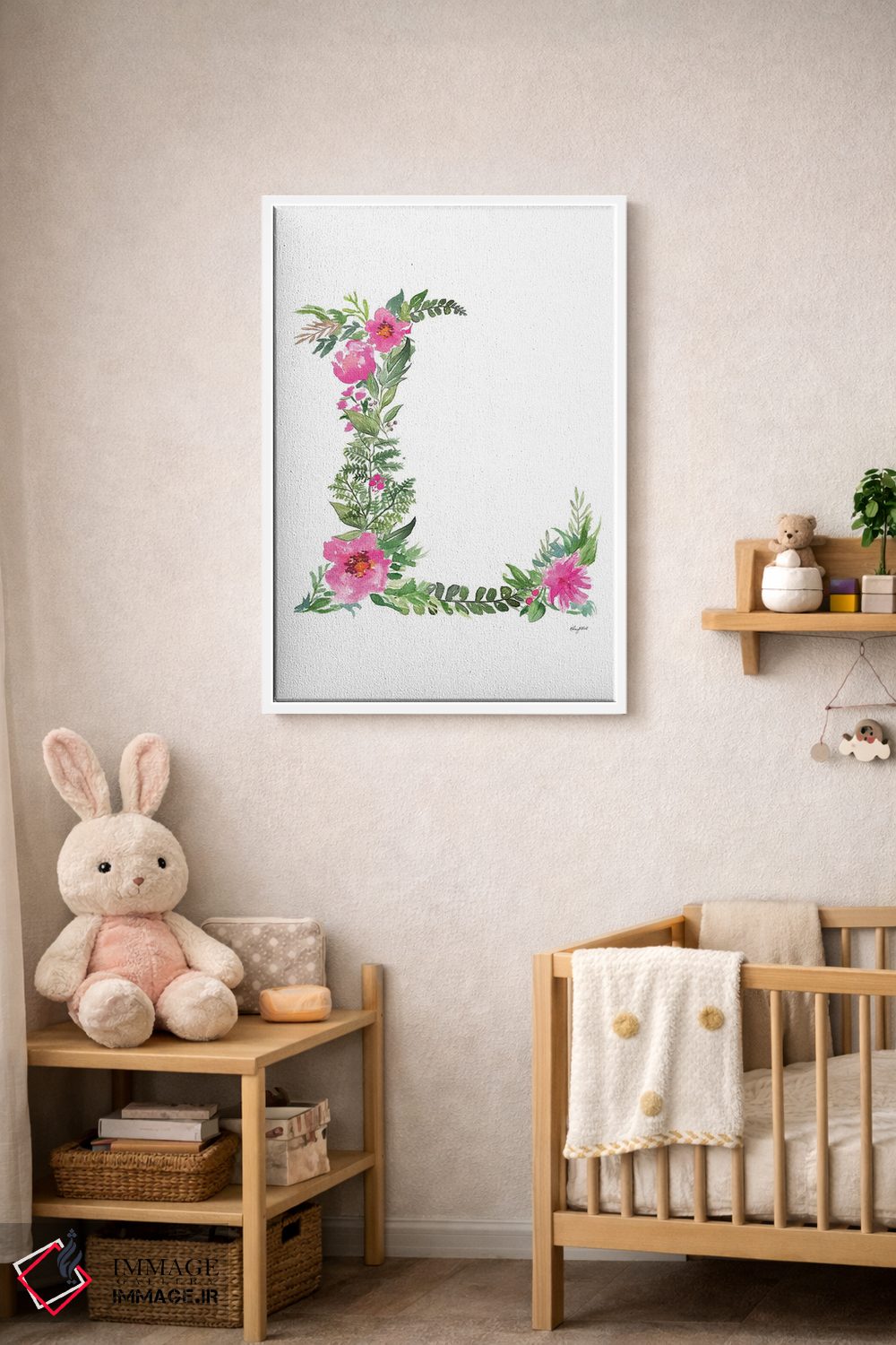 تابلو دکوراتیو حرف L گیاهی اثر کلسی مک نت - D3W