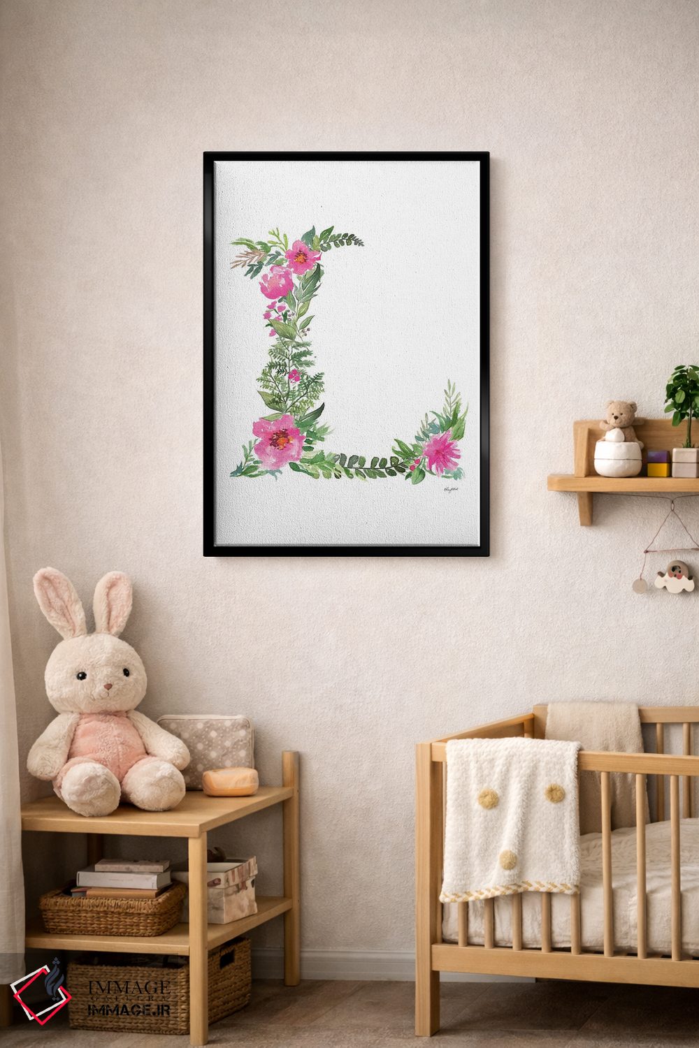 تابلو دکوراتیو حرف L گیاهی اثر کلسی مک نت - D5B