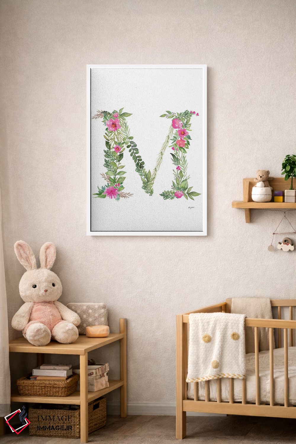 تابلو دکوراتیو حرف M گیاهی اثر کلسی مک نت - D4W