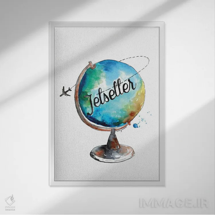 تابلو مینیمال اهل سفر اثر کلسی مک نت - نمای قابدار سفید