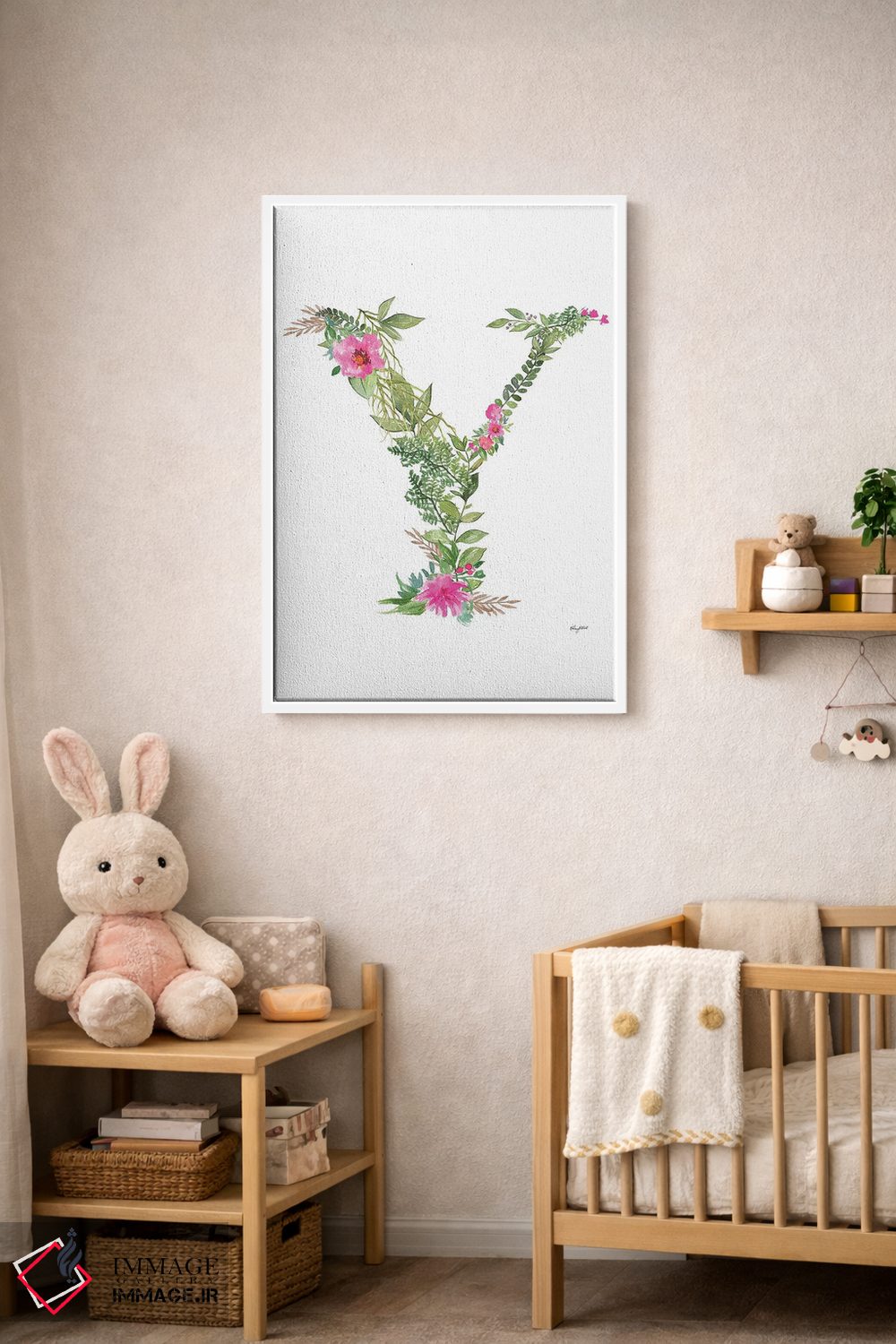 تابلو دکوراتیو حرف Y گیاهی اثر کلسی مک نت - D3W