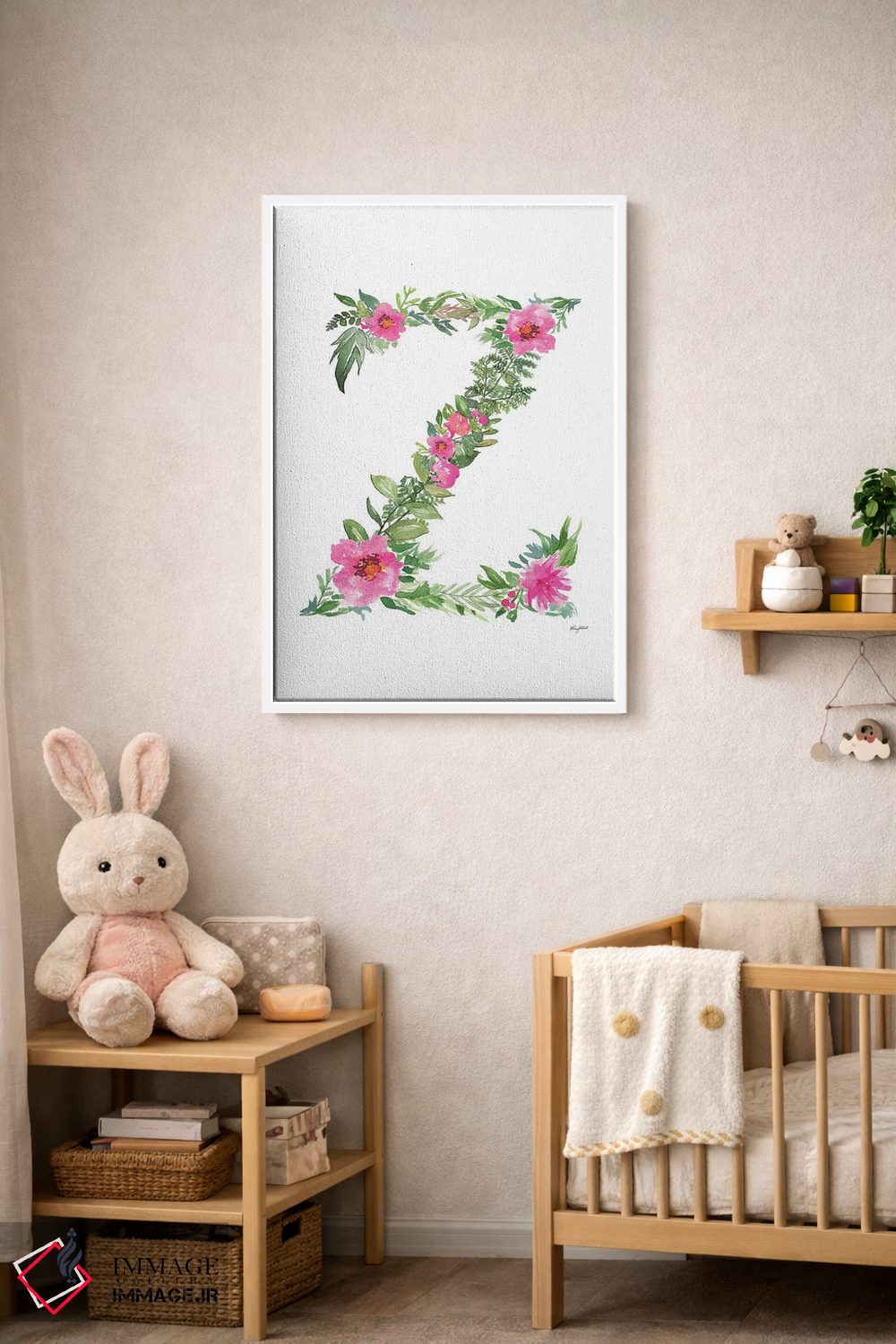 تابلو دکوراتیو حرف Z گیاهی اثر کلسی مک نت - D3W