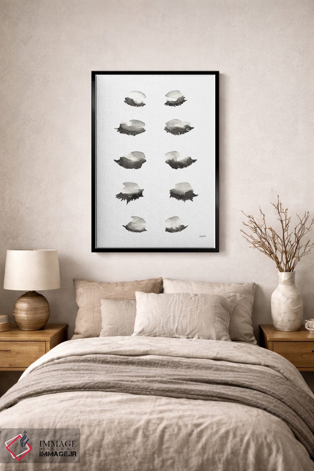 تابلو مینیمال ضربه زدن مژه اثر کلسی مک نت - D3B