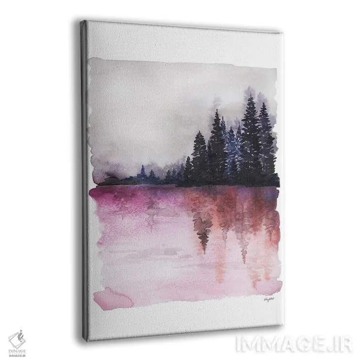 تابلو مینیمال آب های مه آلود ۲ اثر کلسی مک نت - نمای پرسپکتیو محصول