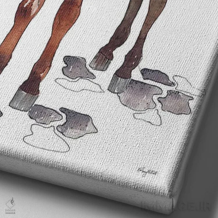 تابلو دکوراتیو الاغ یونانی اثر کلسی مک نت - نمای نزدیک بافت بوم