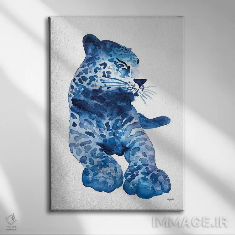 تابلو دکوراتیو پلنگ دوست داشتنی اثر کلسی مک نت - نمای روبهرو روی دیوار