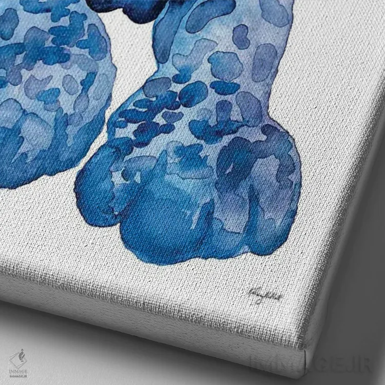 تابلو دکوراتیو پلنگ دوست داشتنی اثر کلسی مک نت - نمای نزدیک بافت بوم