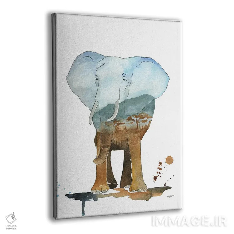 تابلو دکوراتیو فیل طبیعت اثر کلسی مک نت - نمای پرسپکتیو محصول