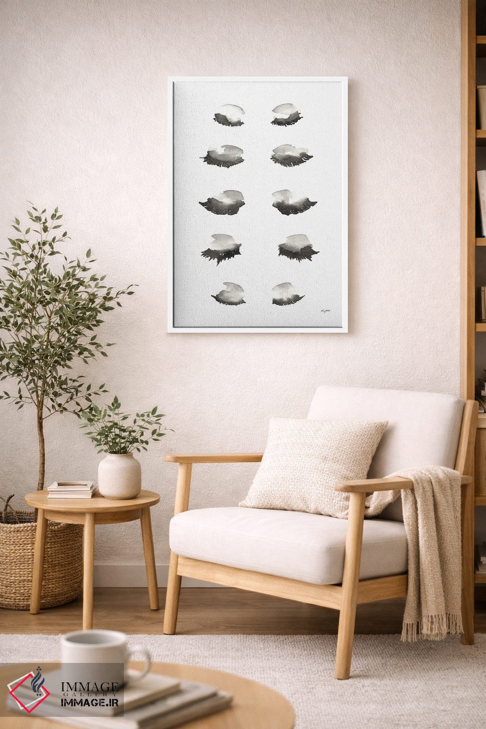 تابلو مینیمال ضربه زدن مژه اثر کلسی مک نت - D6W