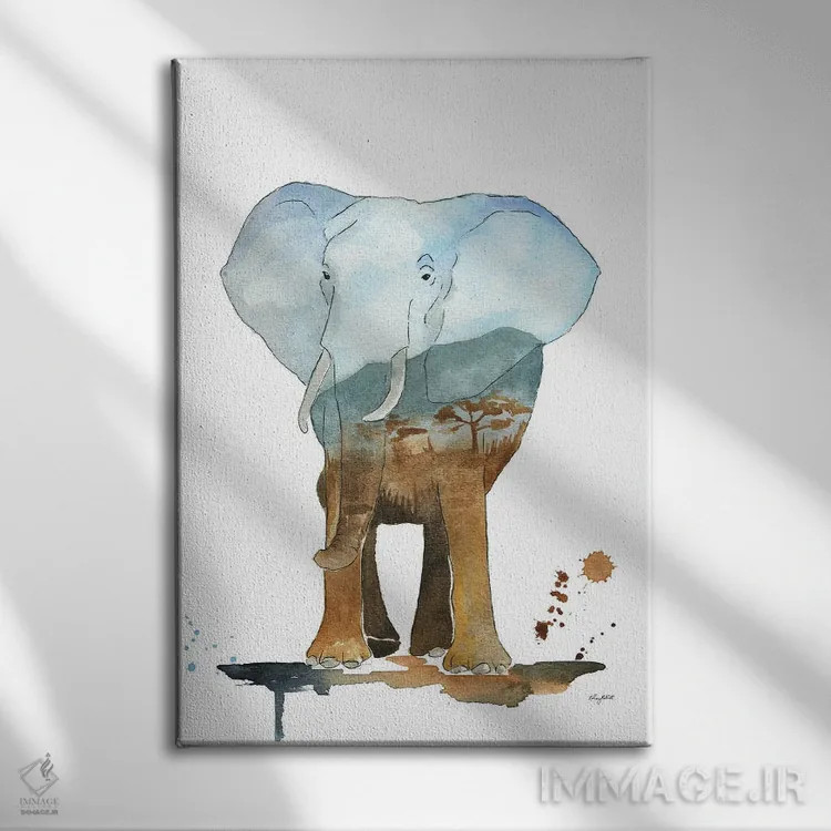 تابلو دکوراتیو فیل طبیعت اثر کلسی مک نت - نمای روبهرو روی دیوار