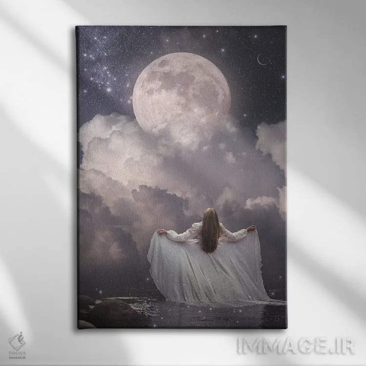 تابلو دکوراتیو فصل سرطان اثر مدنایت مون ویژوالز - نمای روبهرو روی دیوار